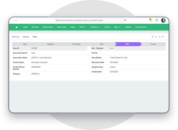 LionO360 CRM Case Distribution