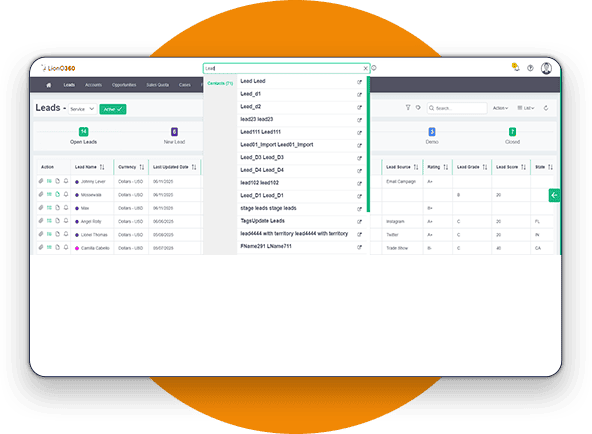 Global Search Functionality