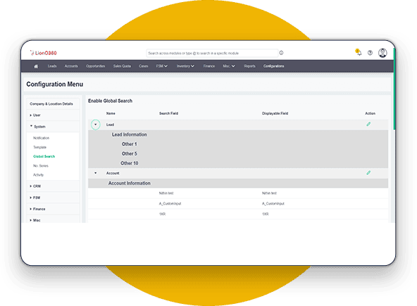 Global Search Feature