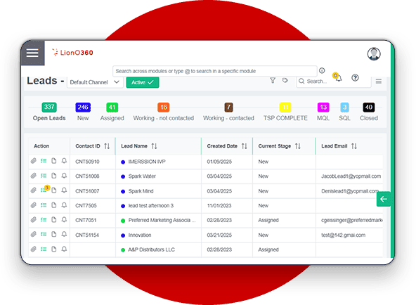 Lead Automation LionO360 CRM 