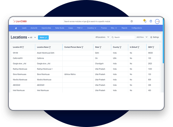 LionO360 ERP Streamline Multi-Warehousing
