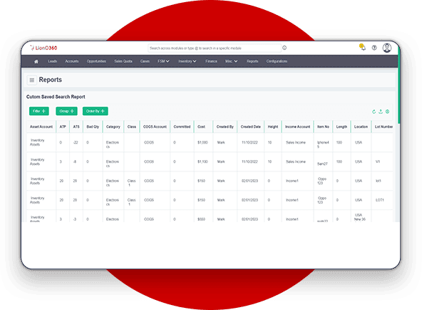 LionO360 CRM Analytics