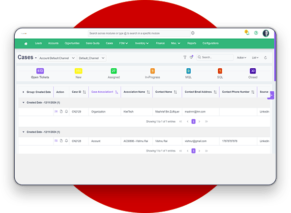 customer support CRM