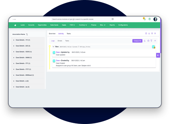 LionO360 CRM Ticket & Case Management