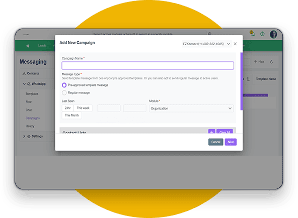 LionO360 CRM with WhatsApp