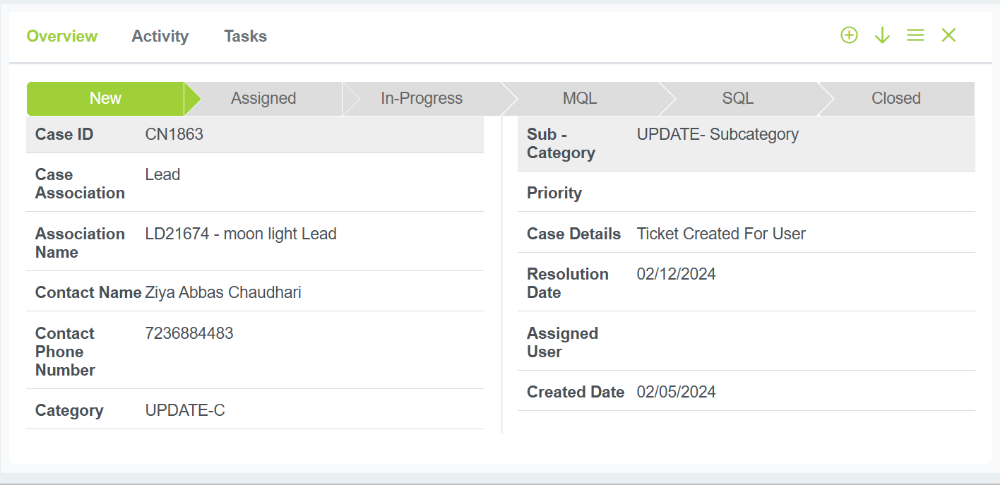 Ticket/Case Management
